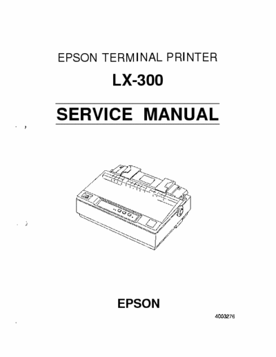 EPSON LX300 Service manual